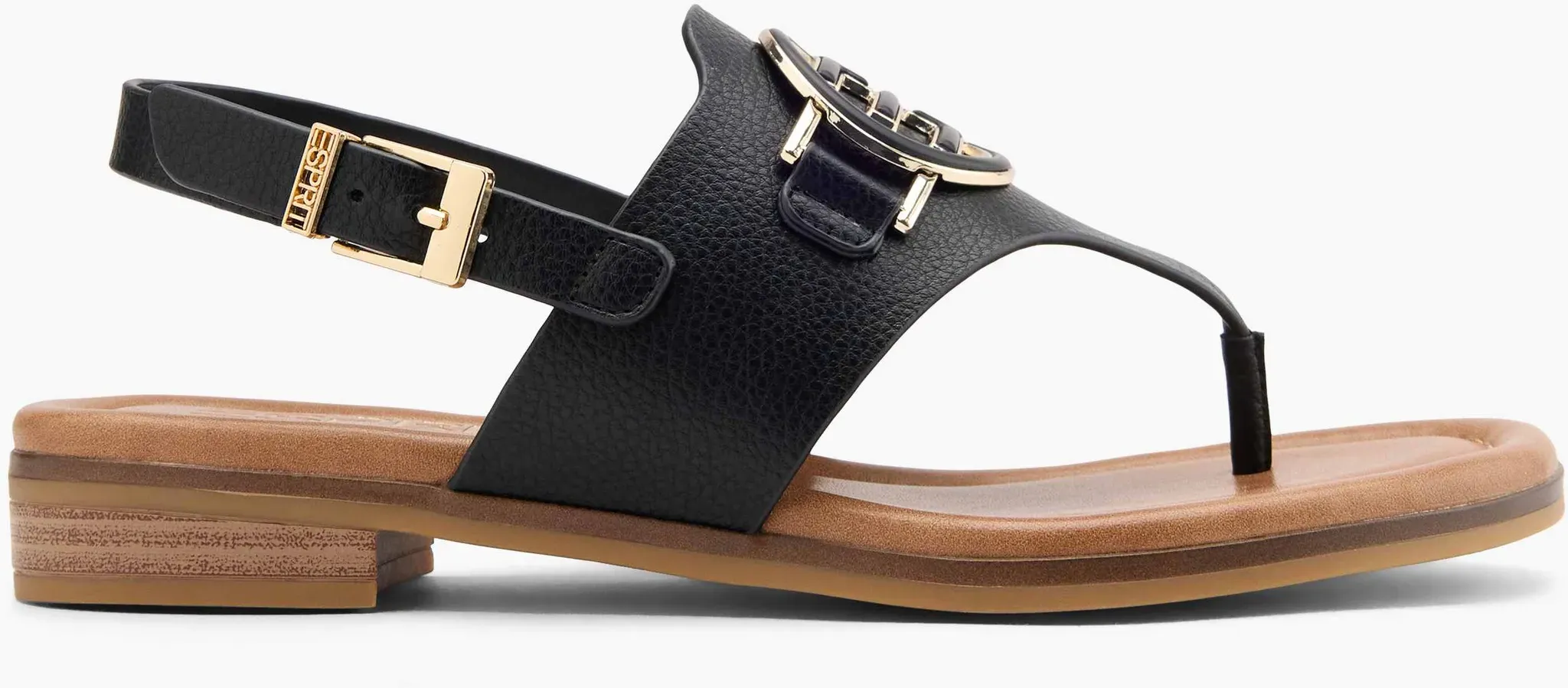 ESPRIT  Zehentrenner-Sandale Schwarz, Damen, Größe: 38 - ESPRIT  Zehentrenner-Sandale Schwarz, Damen, Größe: 38 - woman - Schwarz