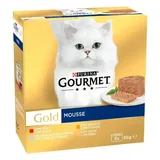 Purina Gold Gourmet Pack Mousse Nassfutter Für Katzen 8x85g 12 Einheiten - Multicolor - One Size