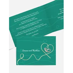 Hochzeitskarten Einladungen selbst gestalten mit Spruch und Fotos im Onlinedesigner bei Meine-Kartenmanufaktur.de