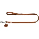 Hunter Hundeführleine, Leder, schlicht, strapazierfähig, geschmeidig, Handschlaufe, 1.3 cm, cognac