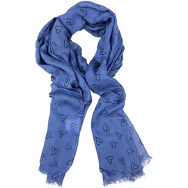 COLLEZIONE ALESSANDRO Herzchenschal " Babsi " in blau | Gr.: onesize