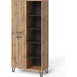 Vicco Vicco, Garderobe + Kleiderhaken, Garderobe Amber, Eiche Wotan, 80 x 172 cm mit 5 Fächern