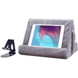 Tablet-Ständer, Multi-Winkel, Tablet-Pad-Ständer, Lazy Holder Ständer, weiches Pad-Ständer, Sofa und Bett, Universal Handy-Ständer (hellgrau)