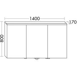 Burgbad Eqio Spiegelschrank SPGT140 800x1400x170 weiß matt - Weiß Matt