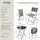 Tectake tectake® Bistro-Set, klappbar, für 2 Personen, UV-beständig, Tisch mit Sicherheitsglasplatte