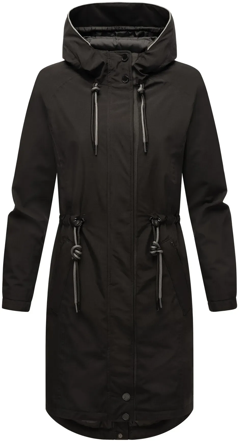 Outdoorjacke MARIKOO "Megumii" Gr. 2XL, schwarz Damen Jacken mit weichem Teddyfell innen