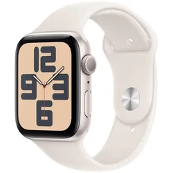 Apple Watch SE (GPS) 44mm Aluminiumgehäuse polarstern, Sportarmband polarstern (M/L)