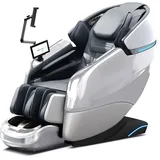 360Home Massagesessel 4D Kunstleder 155 x 116 x 76 cm Weiß mit Heizfunktion