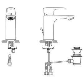 Ideal Standard Connect Air Waschtischarmatur Brushed Gold