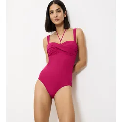 Badeanzug TRIUMPH "Summer Twist OPD", Damen, Gr. 42, Cup E, lila (berry), Microfaser, Obermaterial: 77% Polyamid, 23% Elasthan, elegant, Badeanzüge, Eleganz und Komfort