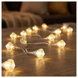 GLOBO LED Lichterkette Kunststoff 120 cm Silber