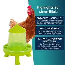 Gaun Zubehör für Geflügelkäfig, 4 kg, mit Beinen