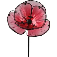 Kaemingk Gartenstecker Blume Glas rosa 91 cm