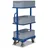 VARIOfit Eurokastenwagen Stahl 610 x 410 mm blau mit 3 Kästen