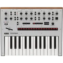 Korg Monolog monophoner Analogsynthesizer mit Voreinstellungen silber