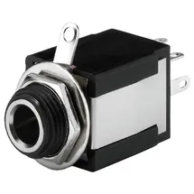 Monacor T-637SI 6,3 mm schwarz, Silber Kabel Kabelbinder