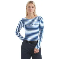 Marc O'Polo Gestreiftes Longsleeve regular, blau, xl