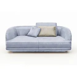 Segmüller Werkstätten Sofa "Miu" System Momoko Stoff Blau Hellblau