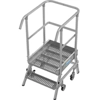 Krause KRAUSE® STABILO fahrbare Podestleiter, einseitig begehbar, Profilrost R13,