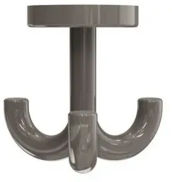 Hewi 477 Haken 477.90.05184 3-fach, drehbar, bis 15mm Dicke, umbra