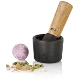 AdHoc Camo.7 Mörser aus Gusseisen und Akazienholz Ø 6,5 cm