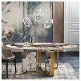 Xlmoebel Esstisch Runder Steintisch mit modernem Design und eleganter Formgebung (1-St., Esstisch), Hergestellt in Europa weiß