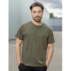 HRM Men ́s Organic Heavy Luxury Roundneck Tees - olive - XXL