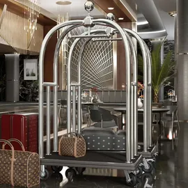 GGM Möbel HILTON | Hotelgepäckwagen | Chrom | max: 300kg | Gepäckwagen Hotelwagen, Kofferwagen