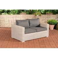 CLP Gartenlounge-Set 2er Sofa Madeira, Polyrattan, Outdoor weiß