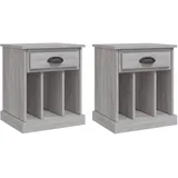vidaXL Nachttische 2 Stk Grau Sonoma 43x36x50 cm