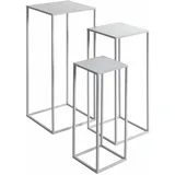 Haku-Möbel Blumensäule 3er Set 18 x 50 cm Grau