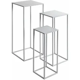 Haku-Möbel Blumensäule 3er Set 18 x 50 cm Grau