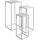 Haku-Möbel Blumensäule 3er Set 18 x 50 cm Grau
