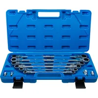 BGS Doppel-Ratschen-Gelenkschlüssel-Satz SW 8 - 19 mm 10 teilig