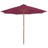 vidaXL Sonnenschirm mit Holz-Mast Ø 300 cm Bordeauxrot