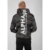 Alpha Industries Back Print Camo Kapuzenpullover Black Camo S