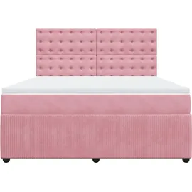 vidaXL Boxspringbett 180 x 200 cm Rosa