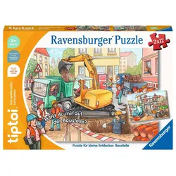 Ravensburger tiptoi - Puzzle Puzzle für kleine Entdecker: Baustelle, Puzzle für Kinder ab 3 Jahren, für 1 Spieler