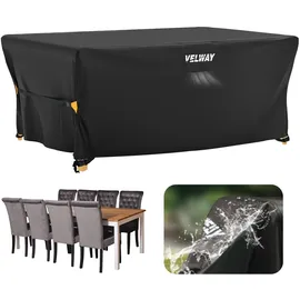 Velway Abdeckung für Gartenmöbel 242 x 162 x 100 cm Schwarz
