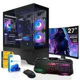 SYSTEMTREFF Gamer PC-Set - Ryzen 7 8700F - Nvidia GeForce RTX 5060 Ti 8GB - 32GB DDR5 - 1TB NVMe - Gaming Monitor 69 cm (27 Zoll) WQHD 180Hz - Desktop
