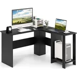 Costway Eckschreibtisch L-Form Schwarz