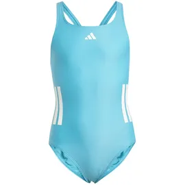 adidas 3-Streifen C-Back Kids Badeanzug Lucid Cyan / White 110    