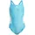 adidas 3-Streifen C-Back Kids Badeanzug Lucid Cyan / White 110    