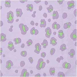 Rico Design Servietten Acid Leo, flieder/grün, MIX