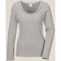 Madeleine Melange-Shirt, elastische Garnmischung in steingrau wollweiß, / melange), | Gr.: 36