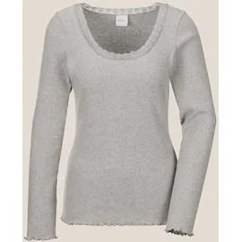 Madeleine Melange-Shirt, elastische Garnmischung in steingrau wollweiß, / melange), | Gr.: 36