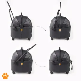 my duque Coco II Haustiertransportbox mit Rollen bis 8 kg Schwarz