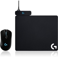 Logitech G703 Lightspeed kabellose Gaming-Maus (mit Hero 16K-Sensor, Lightsync RGB, Powerplay-kompatibel, Gewicht von 95 g) + Logitech Powerplay Wireless Charging Gaming Mousepad