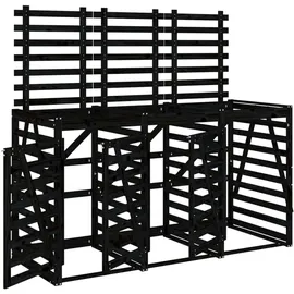 deluke Mülltonnenbox BOUMI 240 x 91,5 x 128,5 cm schwarz