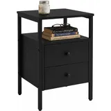 Relaxdays Nachtschrank 2 Schubladen 40 x 40 x 61 cm Schwarz